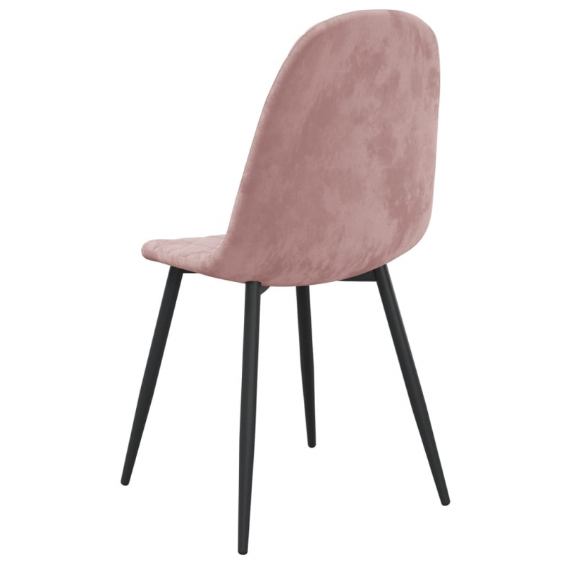 Esszimmerstühle 4 Stk. Rosa Samt