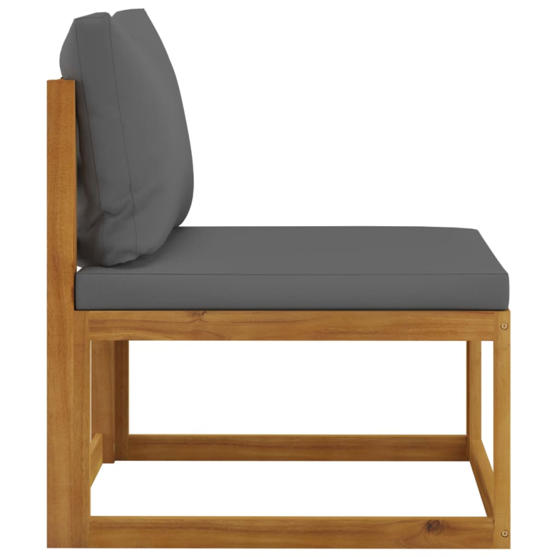 10-tlg. Garten-Lounge-Set mit Auflagen Massivholz Akazie