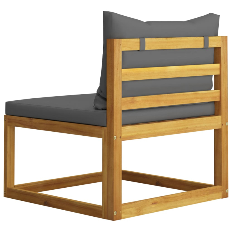 10-tlg. Garten-Lounge-Set mit Auflagen Massivholz Akazie