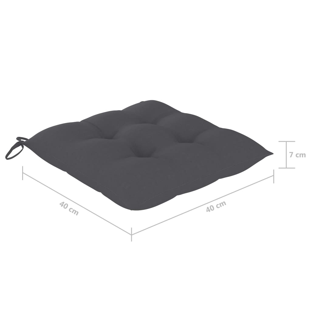 Stuhlkissen 6 Stk. Anthrazit 40x40x7 cm Oxford-Gewebe