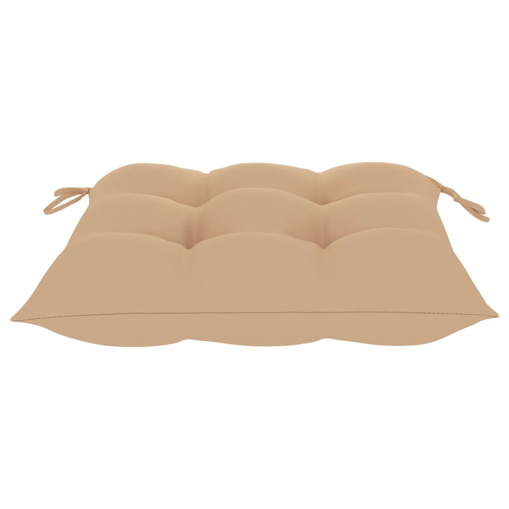 Stuhlkissen 4 Stk. Beige 40x40x7 cm Oxford-Gewebe