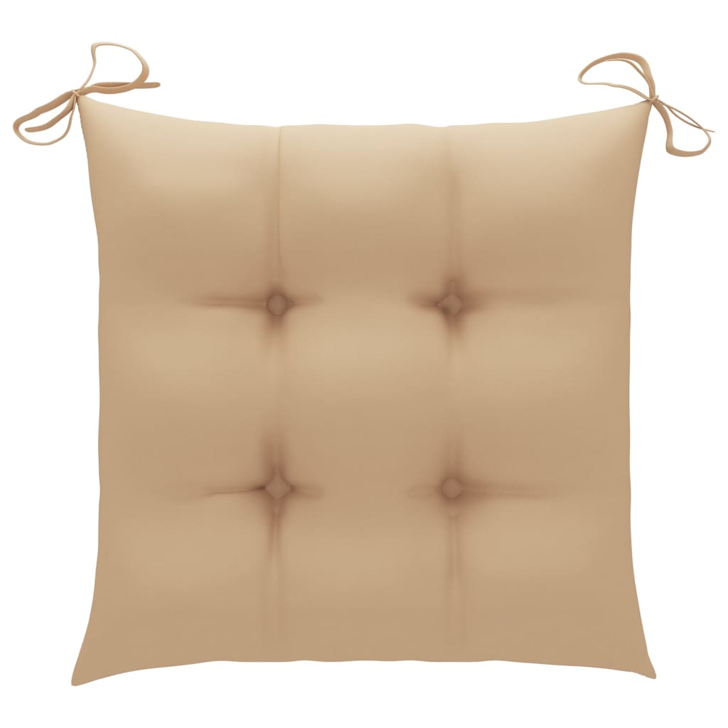 Stuhlkissen 6 Stk. Beige 40x40x7 cm Oxford-Gewebe