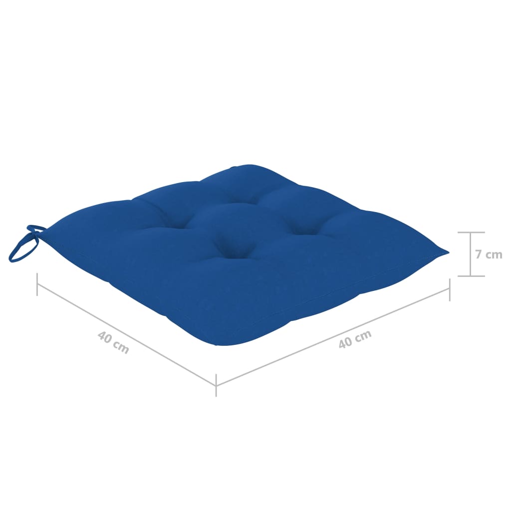 Stuhlkissen 2 Stk. Hellblau 40x40x7 cm Oxford-Gewebe