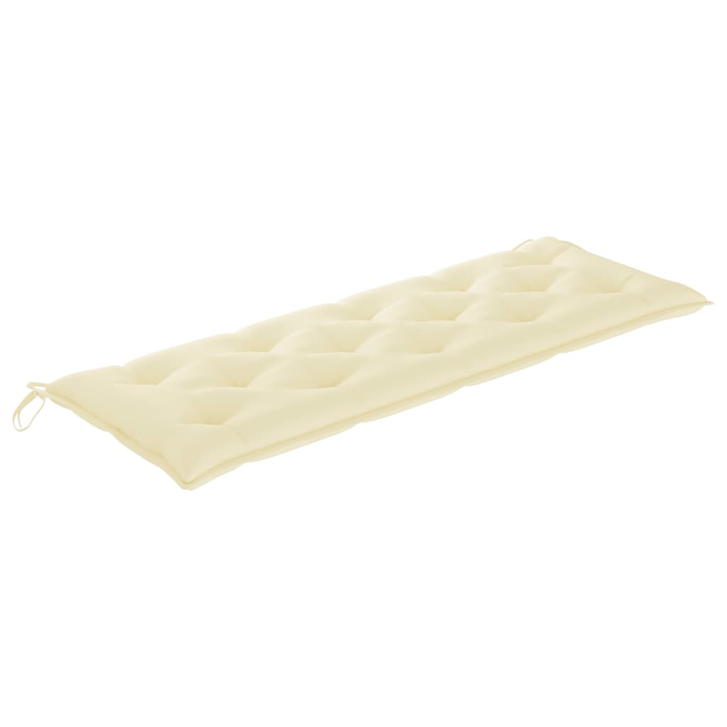 Gartenbank-Auflage Cremeweiß 150x50x7 cm Oxford-Gewebe