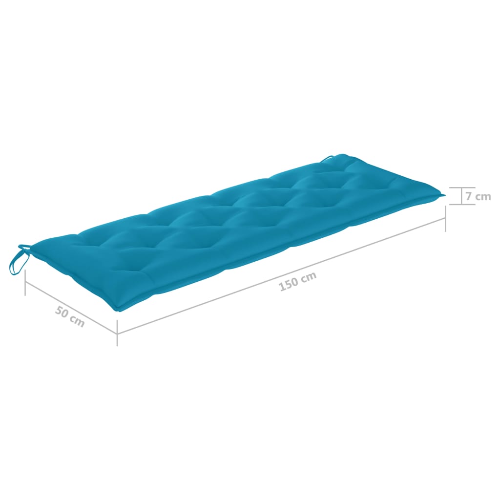Gartenbank-Auflage Blau 150x50x7 cm Oxford-Gewebe