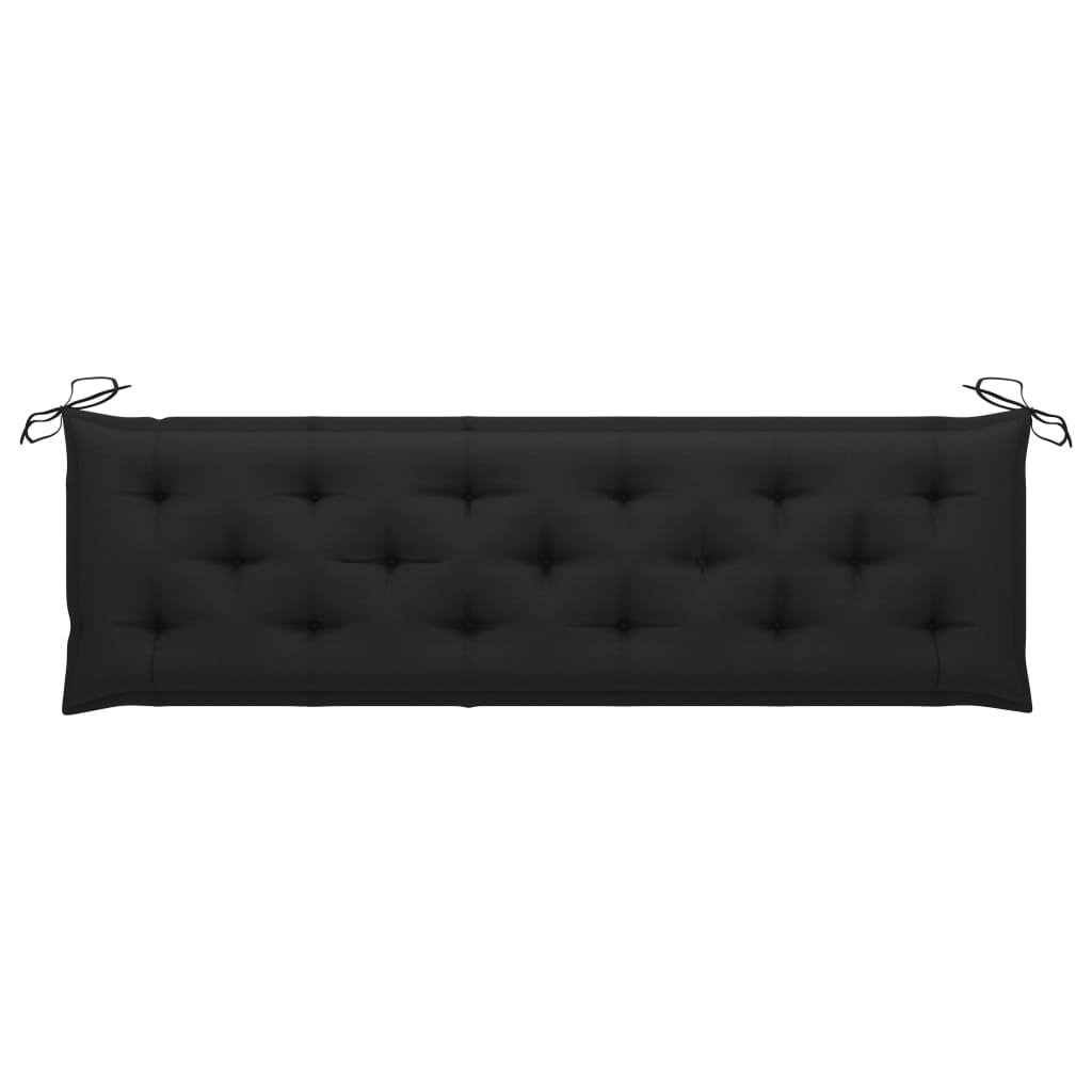 Gartenbank-Auflage Schwarz 180x50x7 cm Oxford-Gewebe