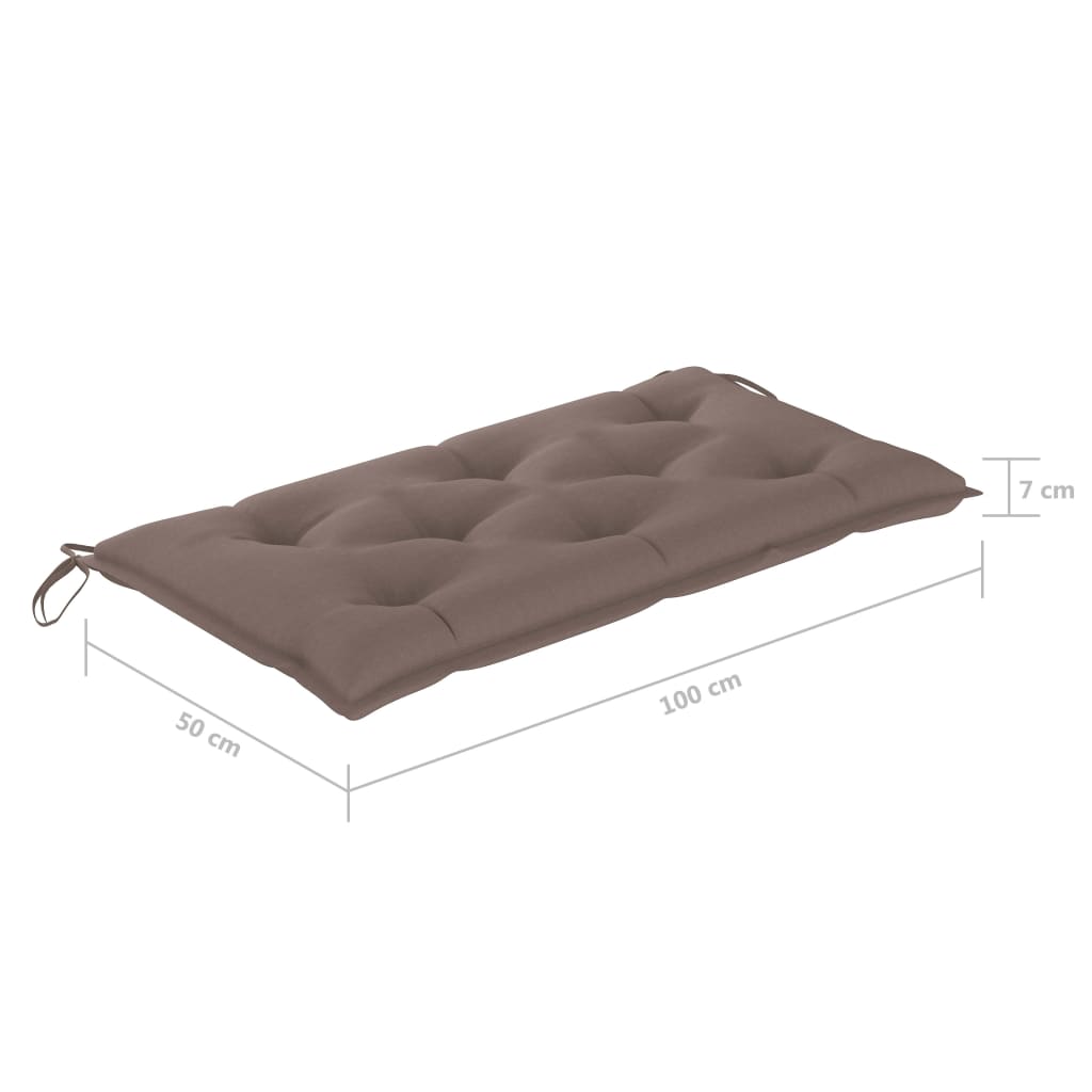 Gartenbank-Auflage Taupe 100x(50+50)x7 cm Oxford-Gewebe