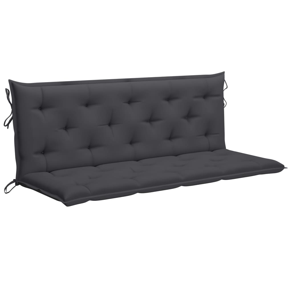 Gartenbank-Auflage Anthrazit 150x(50+50)x7 cm Oxford-Gewebe