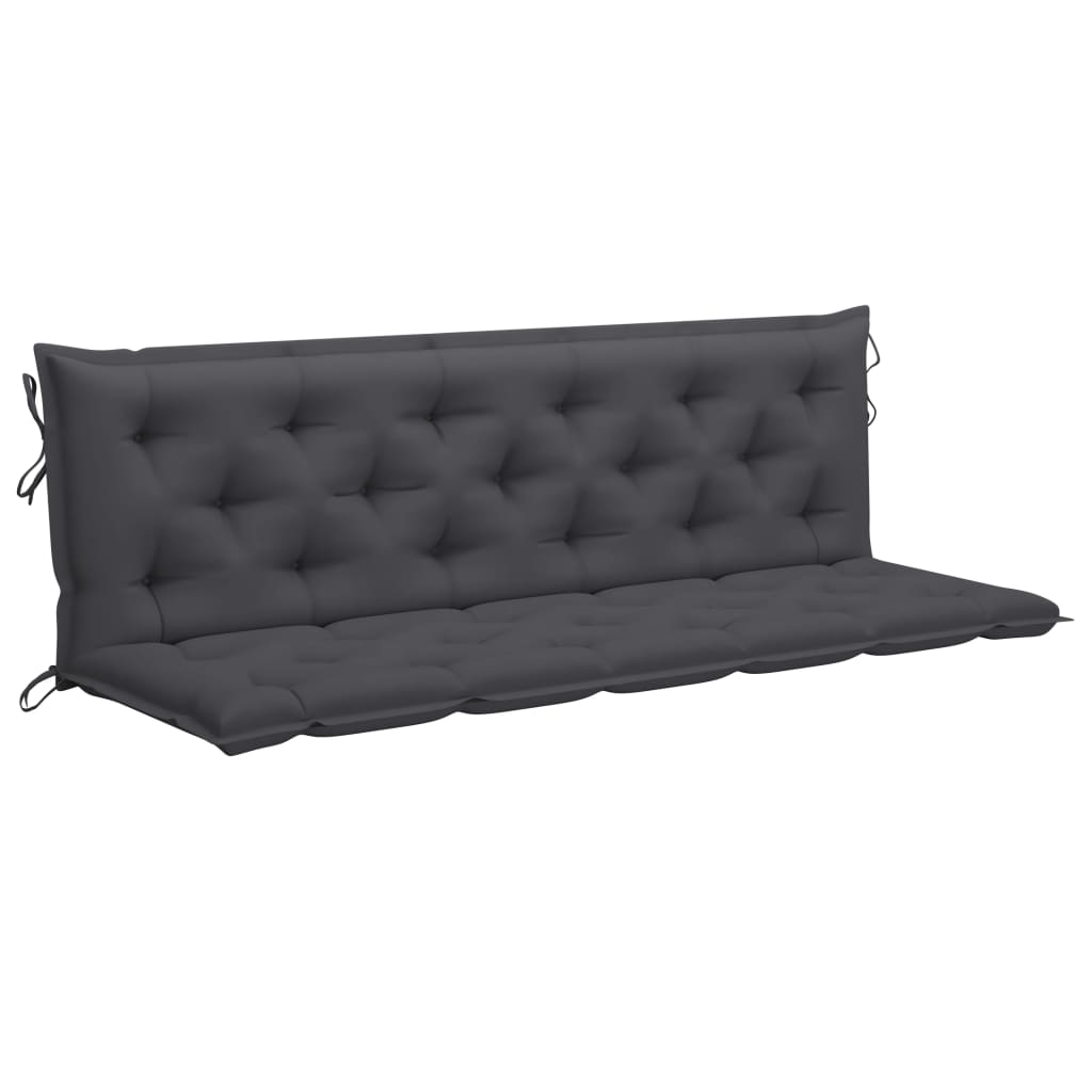 Gartenbank-Auflage Anthrazit 180x(50+50)x7 cm Oxford-Gewebe