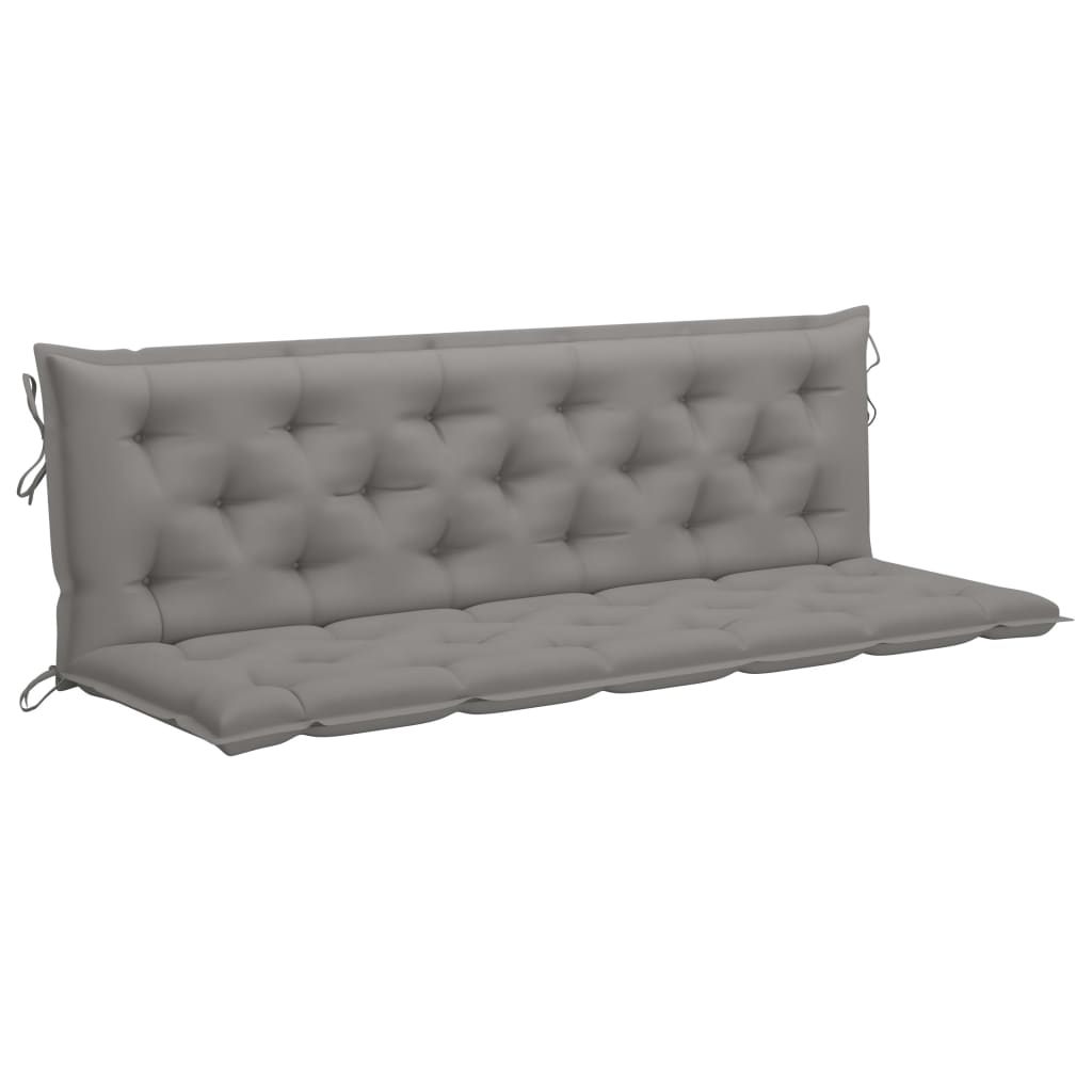 Gartenbank-Auflage Grau 180x(50+50)x7 cm Oxford-Gewebe