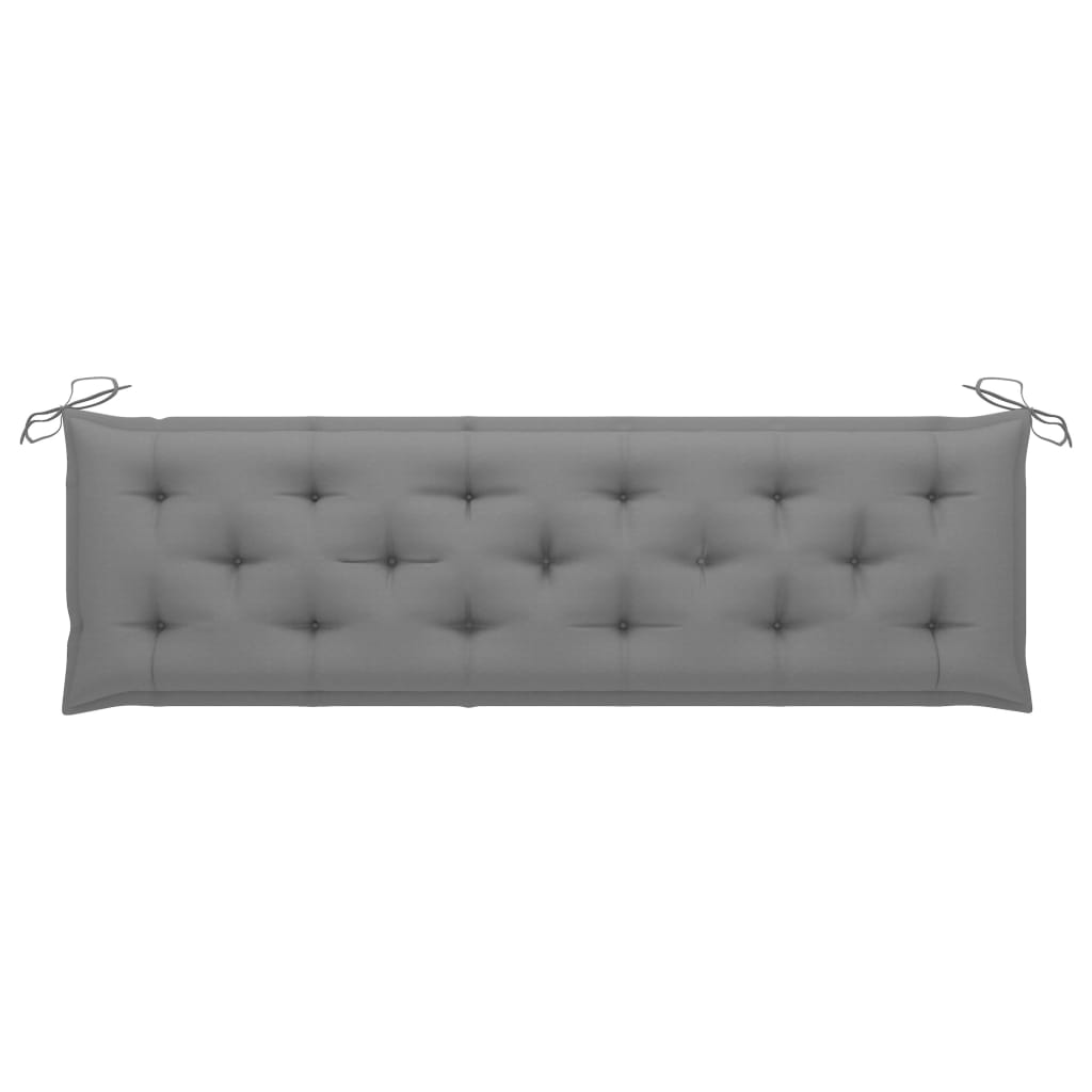 Gartenbank-Auflage Grau 180x(50+50)x7 cm Oxford-Gewebe