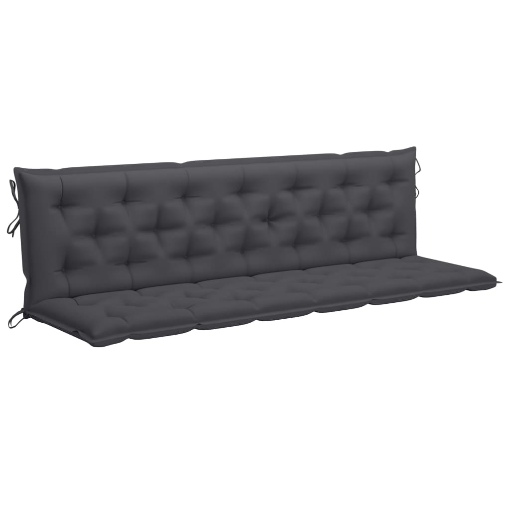 Gartenbank-Auflage Anthrazit 200x(50+50)x7 cm Oxford-Gewebe