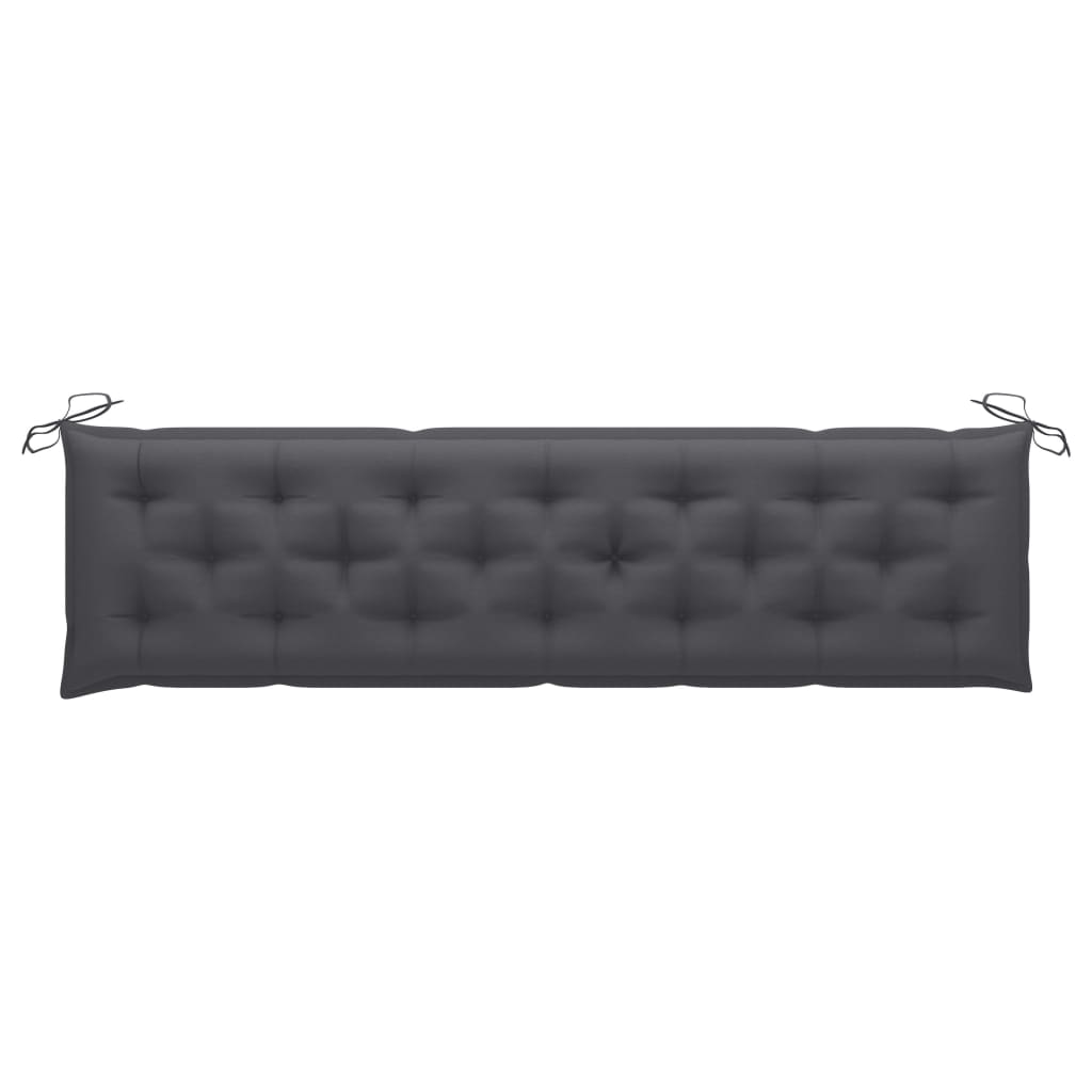 Gartenbank-Auflage Anthrazit 200x(50+50)x7 cm Oxford-Gewebe