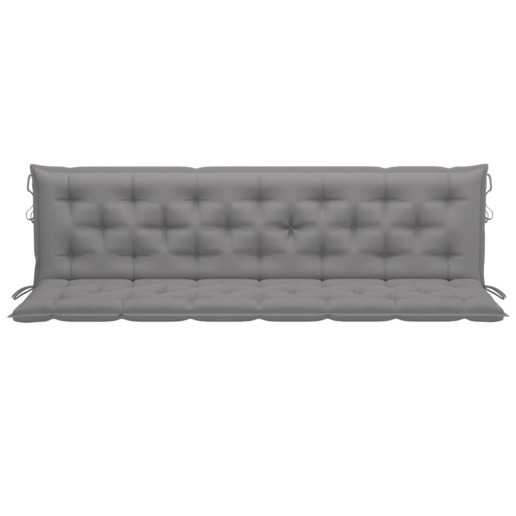 Gartenbank-Auflage Grau 200x(50+50)x7 cm Oxford-Gewebe
