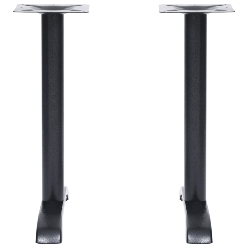 Bistrotisch-Gestelle 2 Stk. Schwarz 61x8x72 cm Gusseisen