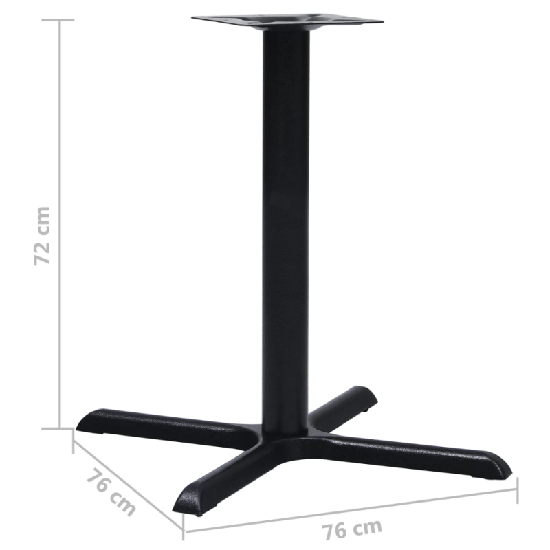 Bistrotisch-Gestell Schwarz 76x76x72 cm Gusseisen