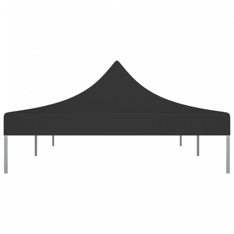 Partyzelt-Dach 6x3 m Schwarz 270 g/m²
