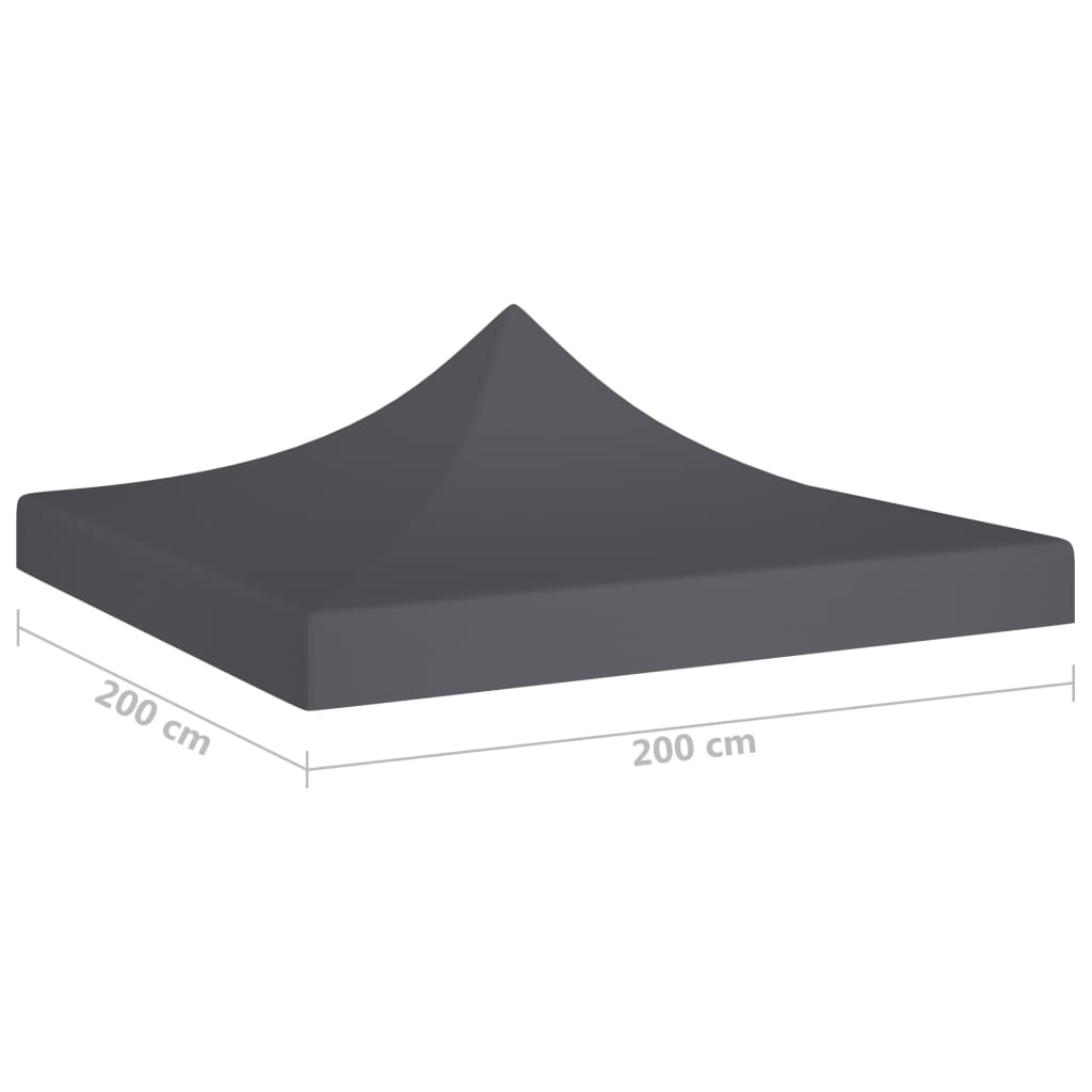 Partyzelt-Dach 2x2 m Anthrazit 270 g/m²