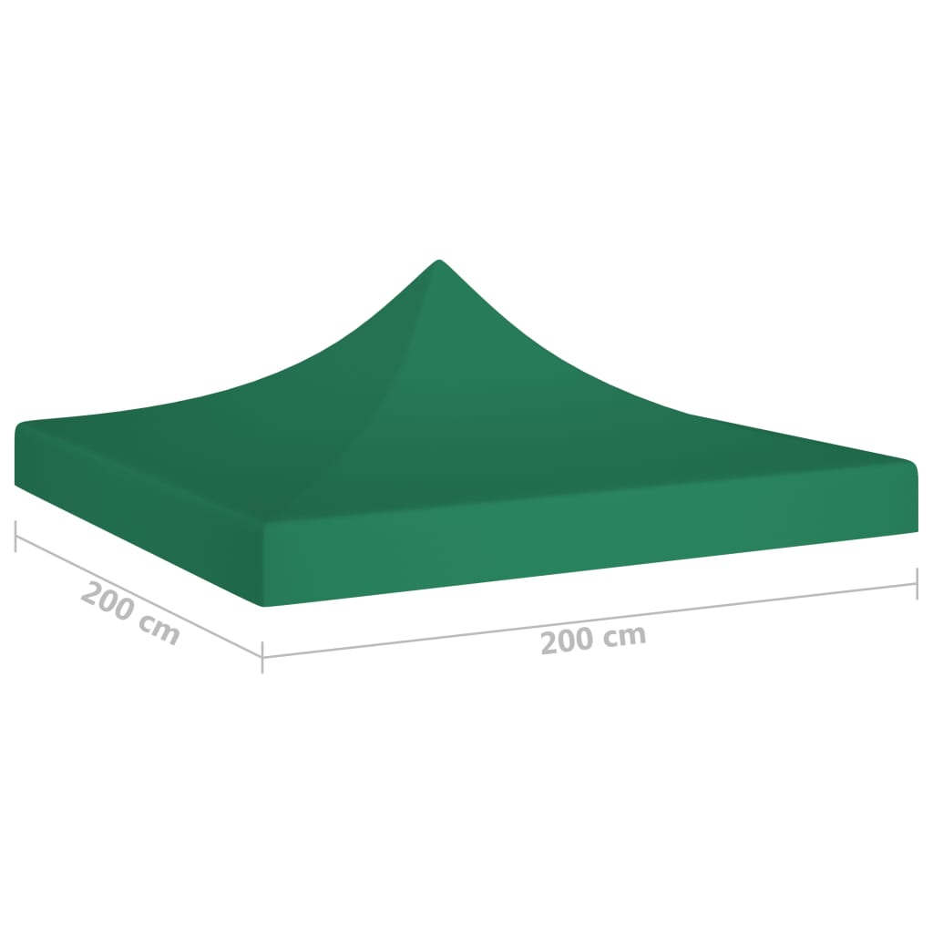 Partyzelt-Dach 2x2 m Grün 270 g/m²