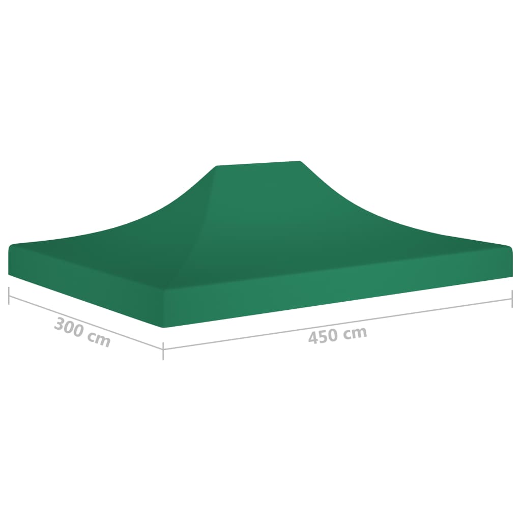 Partyzelt-Dach 4,5x3 m Grün 270 g/m²