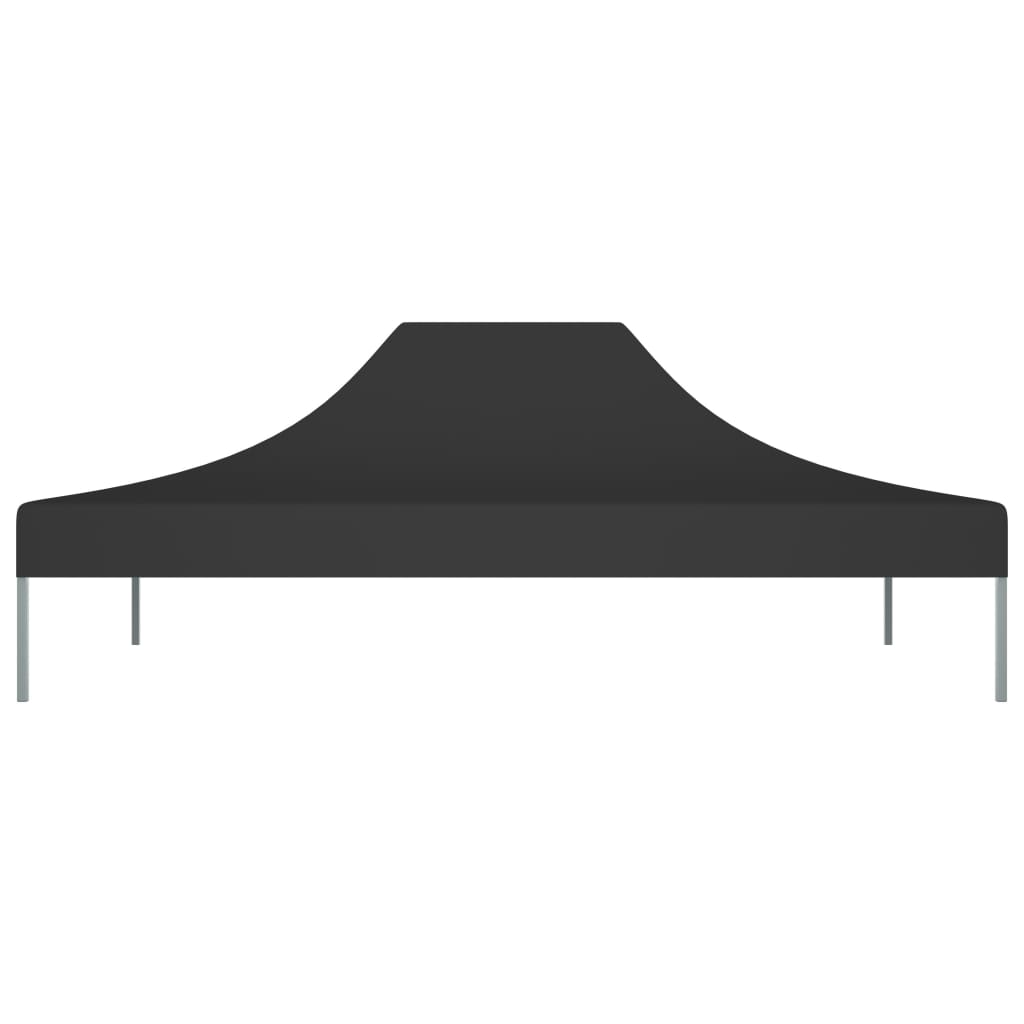 Partyzelt-Dach 4,5x3 m Schwarz 270 g/m²