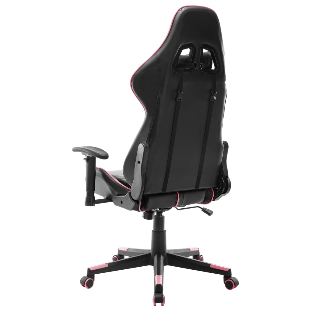 Gaming-Stuhl Weiß und Rosa Kunstleder