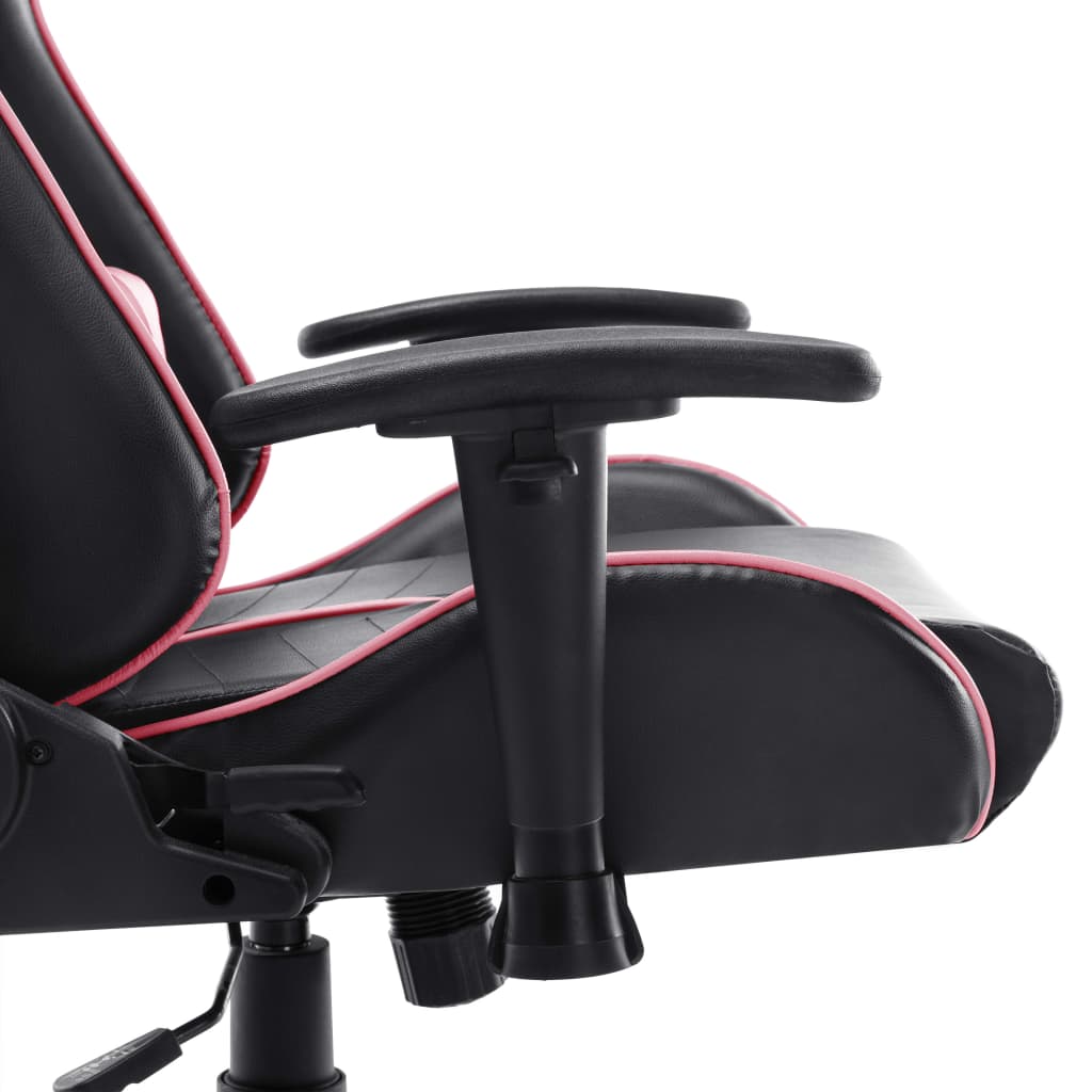 Gaming-Stuhl Weiß und Rosa Kunstleder