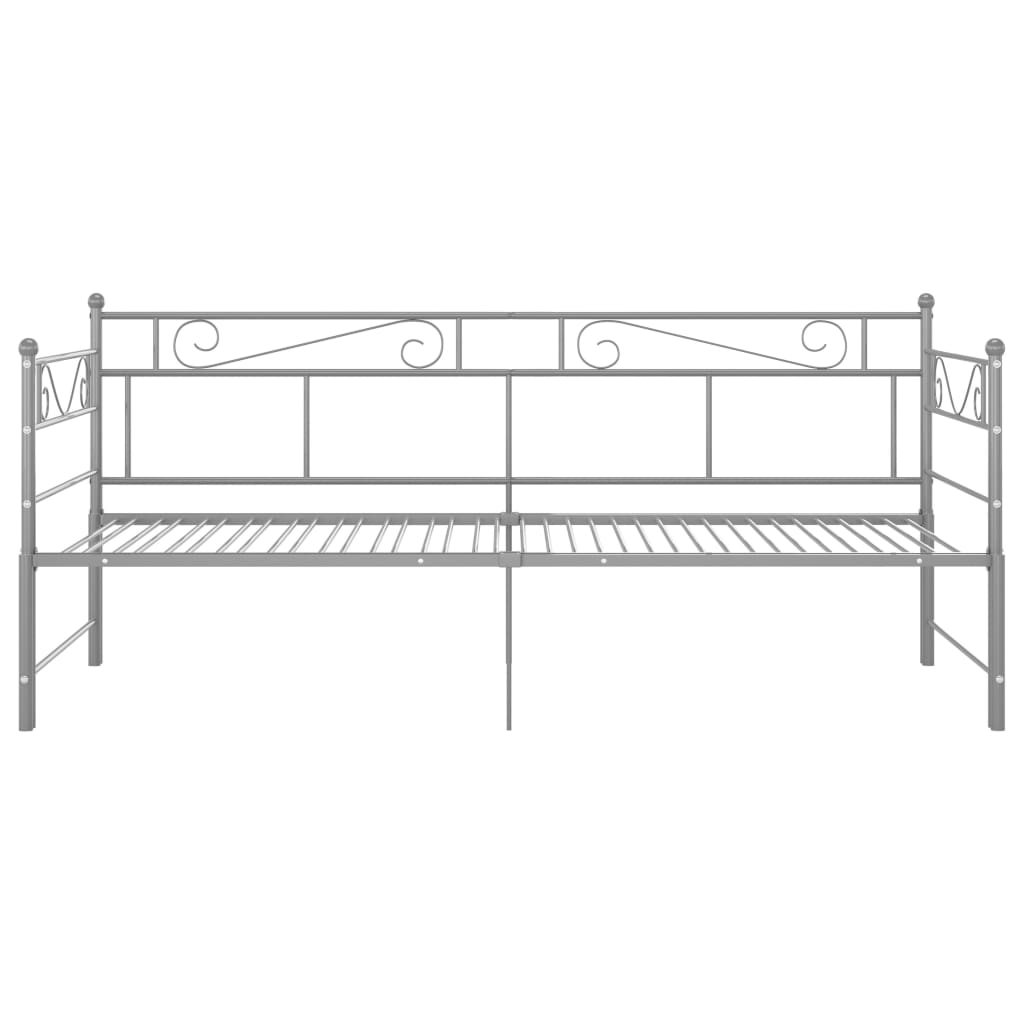 Ausziehsofa Bettgestell Grau Metall 90x200 cm