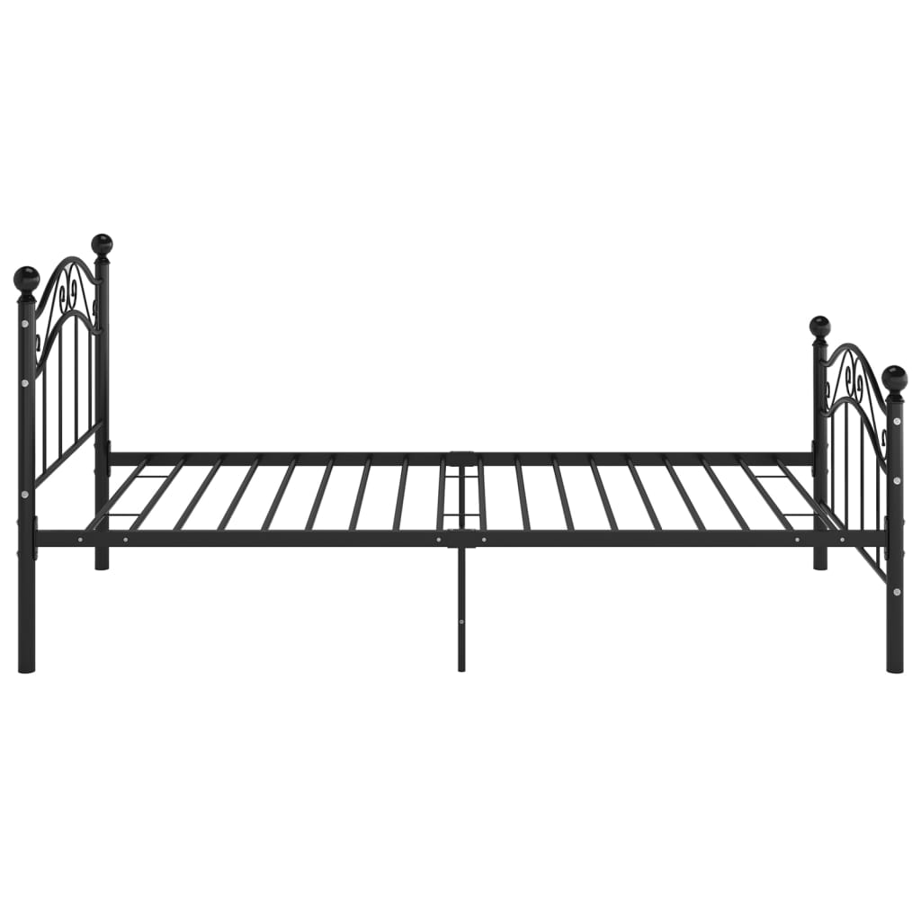 Bett Schwarz Metall 90x200 cm