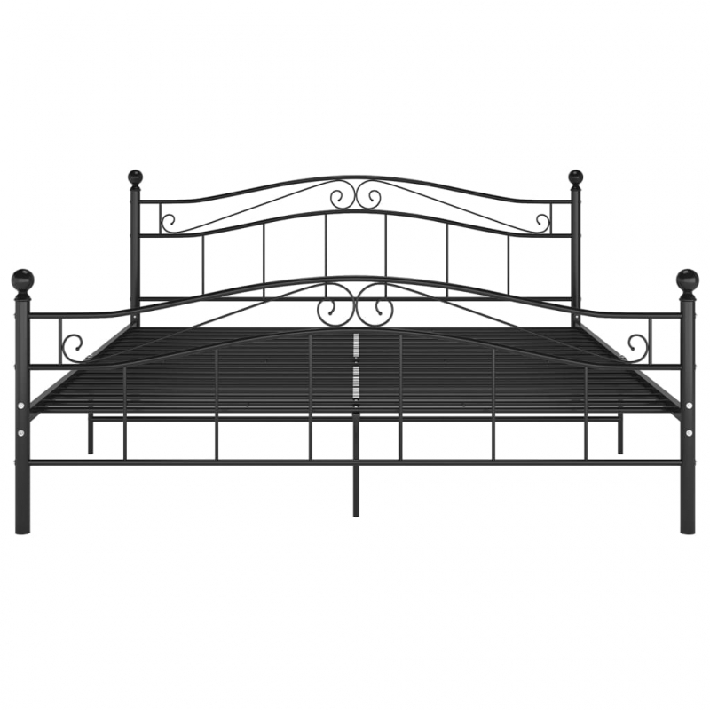 Bett Schwarz Metall 160x200 cm