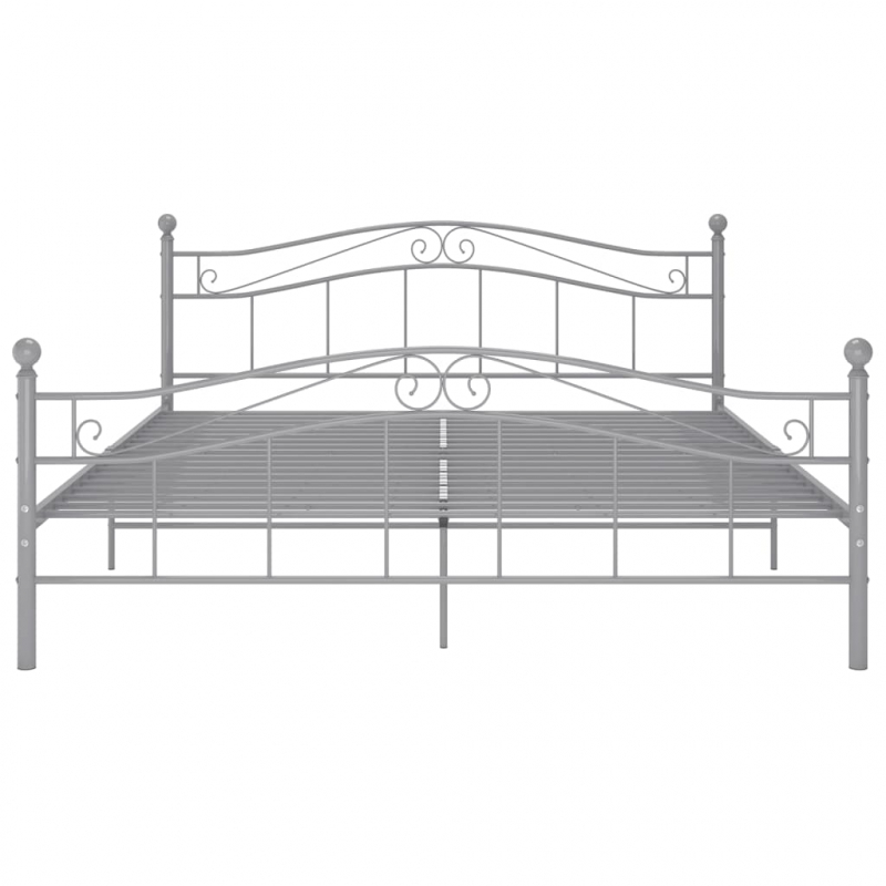 Bett Grau Metall 160x200 cm