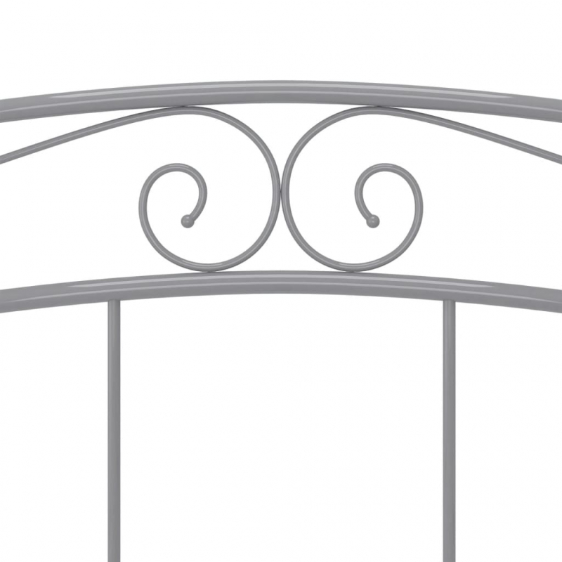 Bett Grau Metall 160x200 cm