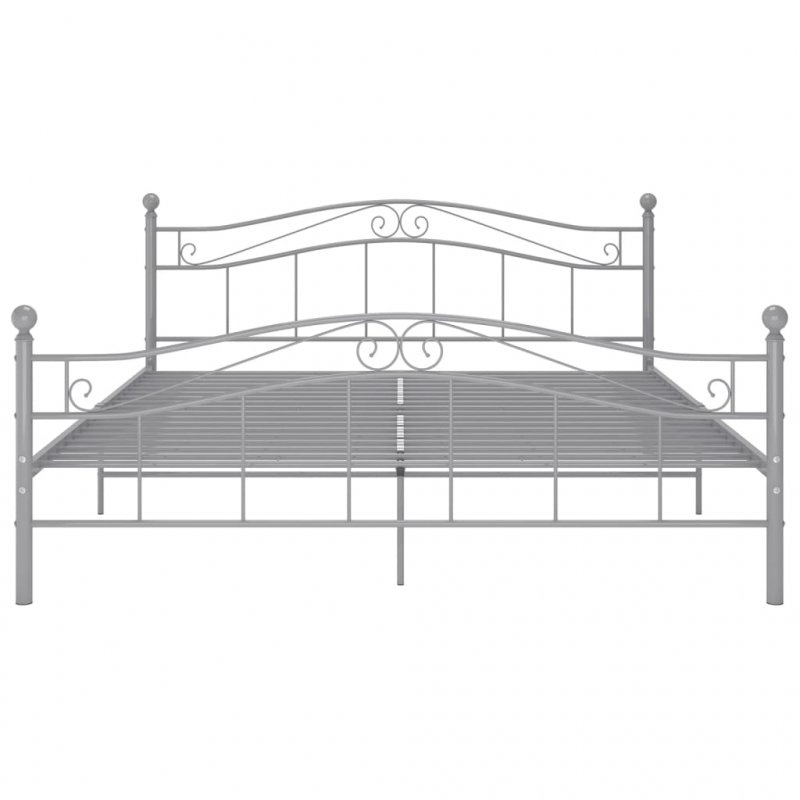 Bett Grau Metall 180x200 cm