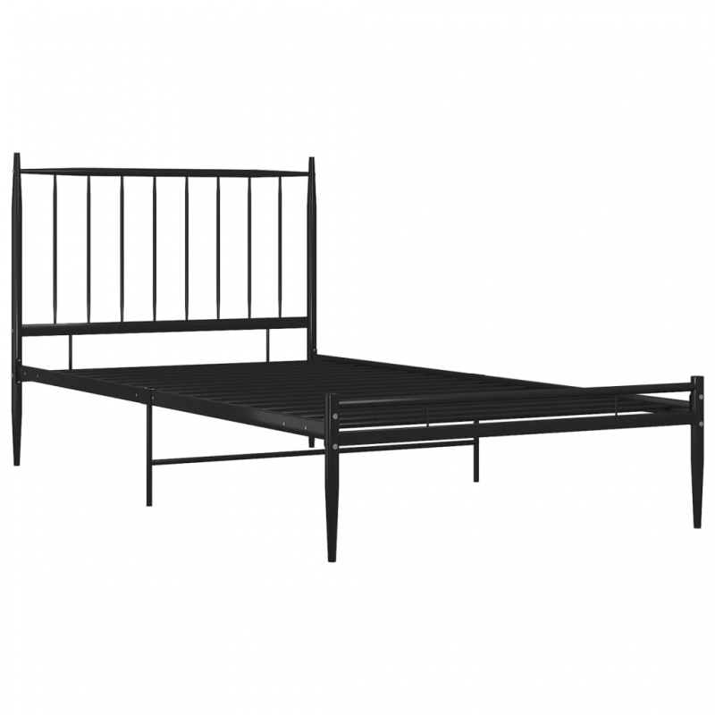 Bett Schwarz Metall 90x200 cm