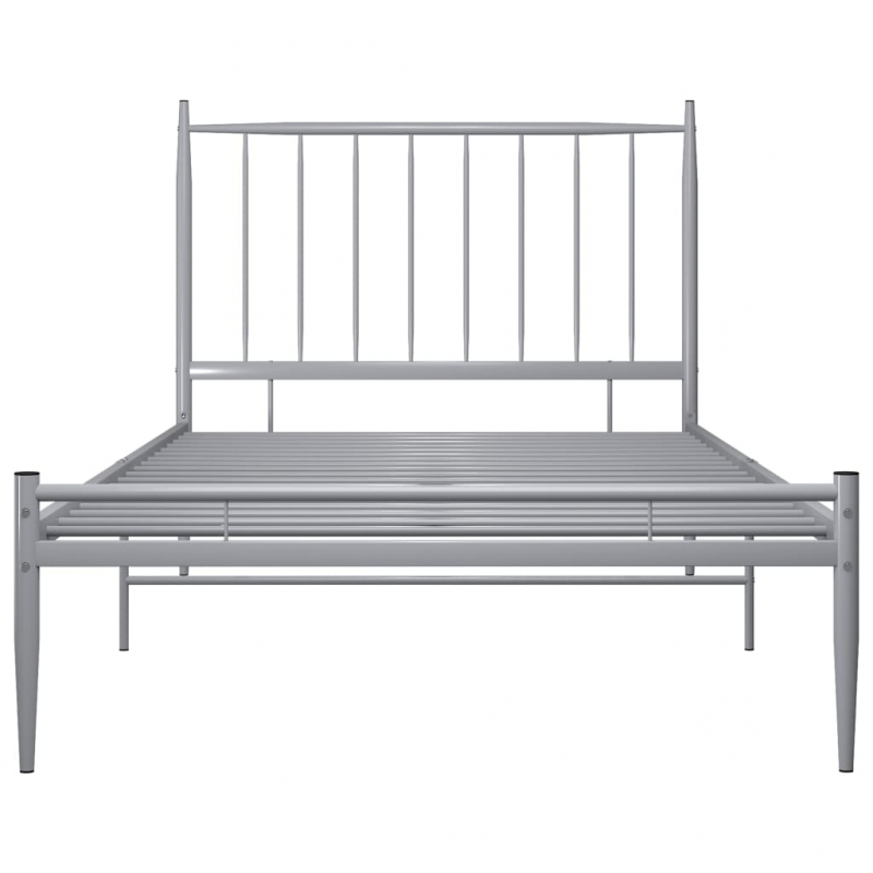 Bett Grau Metall 90x200 cm