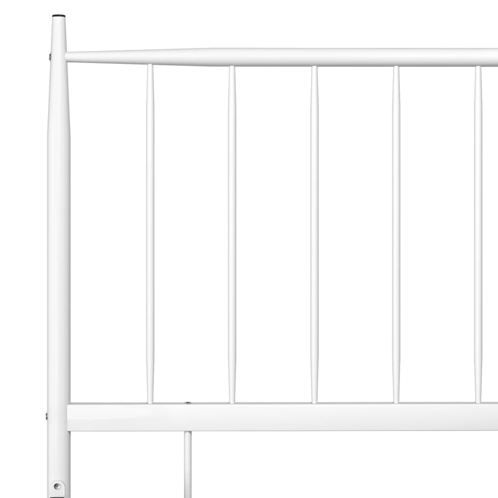 Bett Weiß Metall 200x200 cm