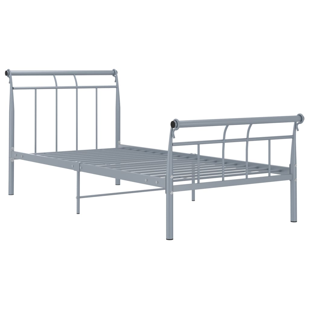 Bettgestell Grau Metall 100x200 cm
