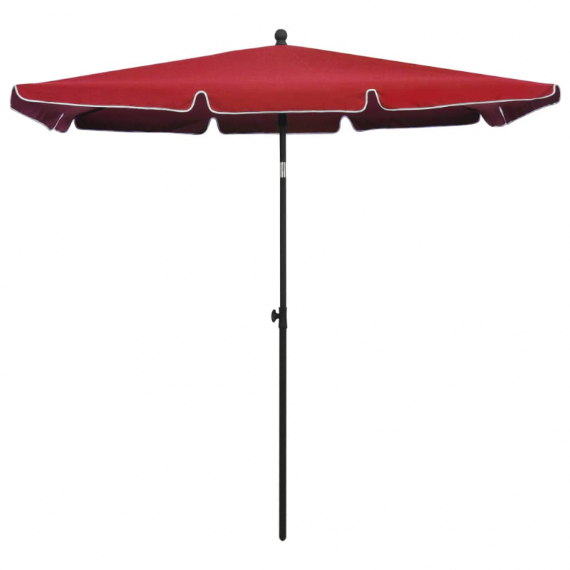 Sonnenschirm mit Mast 210x140 cm Bordeauxrot