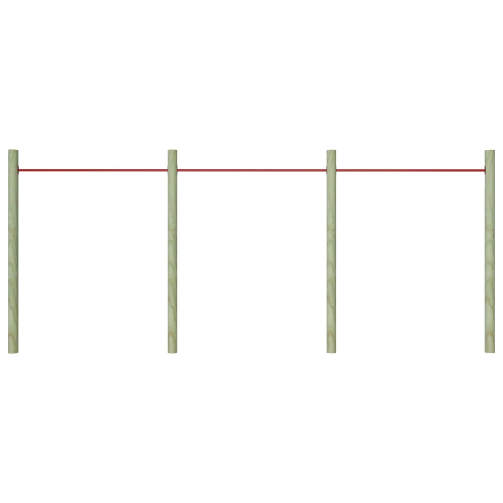 Turnstangen 3 Stk. 125 cm Stahl Rot