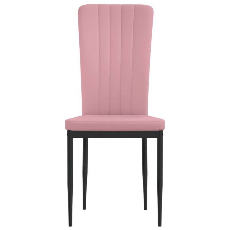 Esszimmerstühle 4 Stk. Rosa Samt