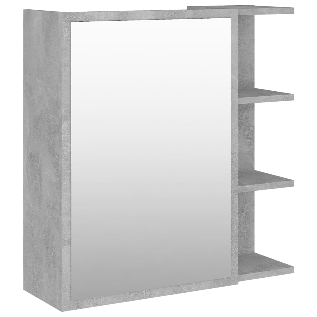 Bad-Spiegelschrank Betongrau 62,5x20,5x64 cm Holzwerkstoff