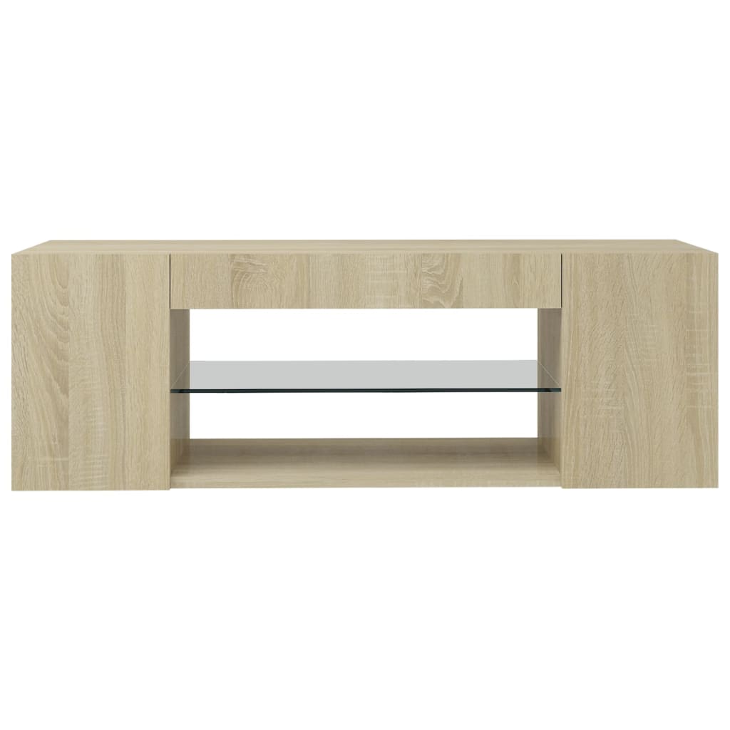 TV-Schrank mit LED-Leuchten Sonoma-Eiche 90x39x30cm
