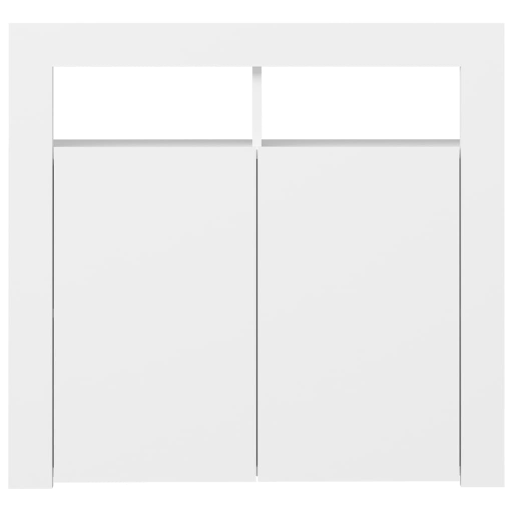 Sideboard mit LED-Leuchten Weiß 80x35x75 cm
