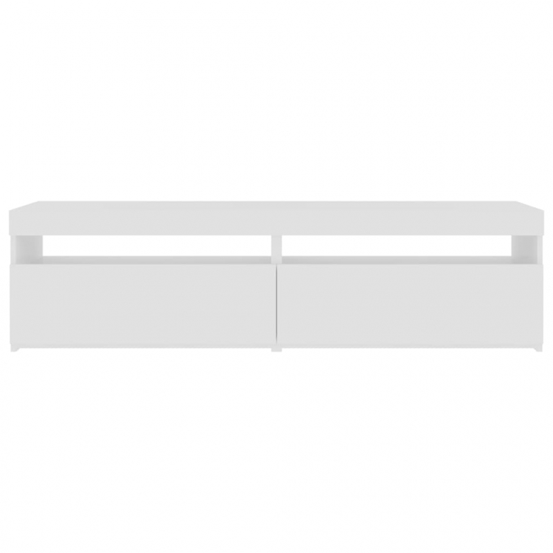 TV-Schränke 2 Stk. mit LED-Leuchten Weiß 75x35x40 cm