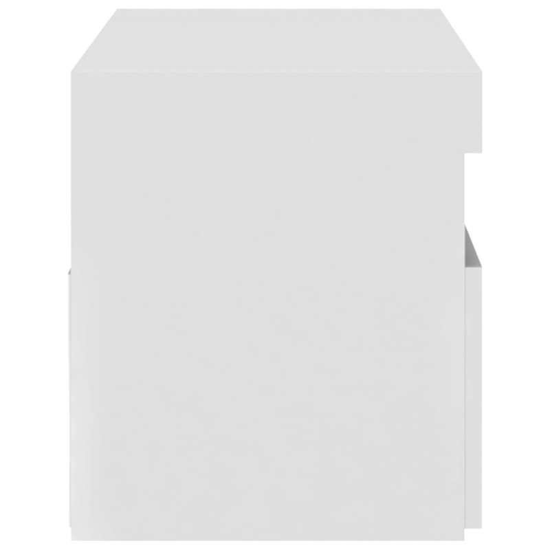 TV-Schrank mit LED-Leuchten Hochglanz-Weiß 75x35x40 cm