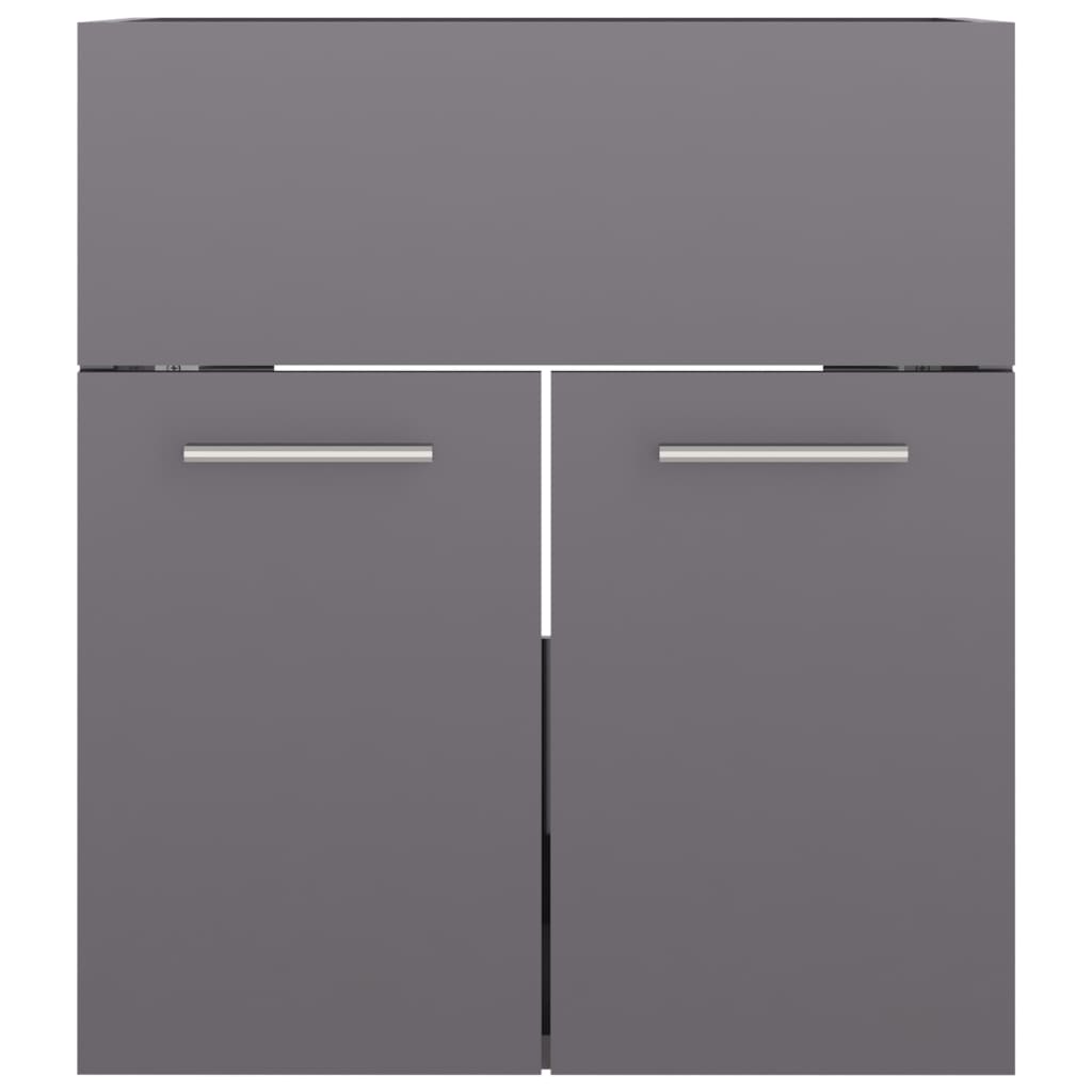 Waschbeckenunterschrank Hochglanz-Grau 41x38,5x46cm
