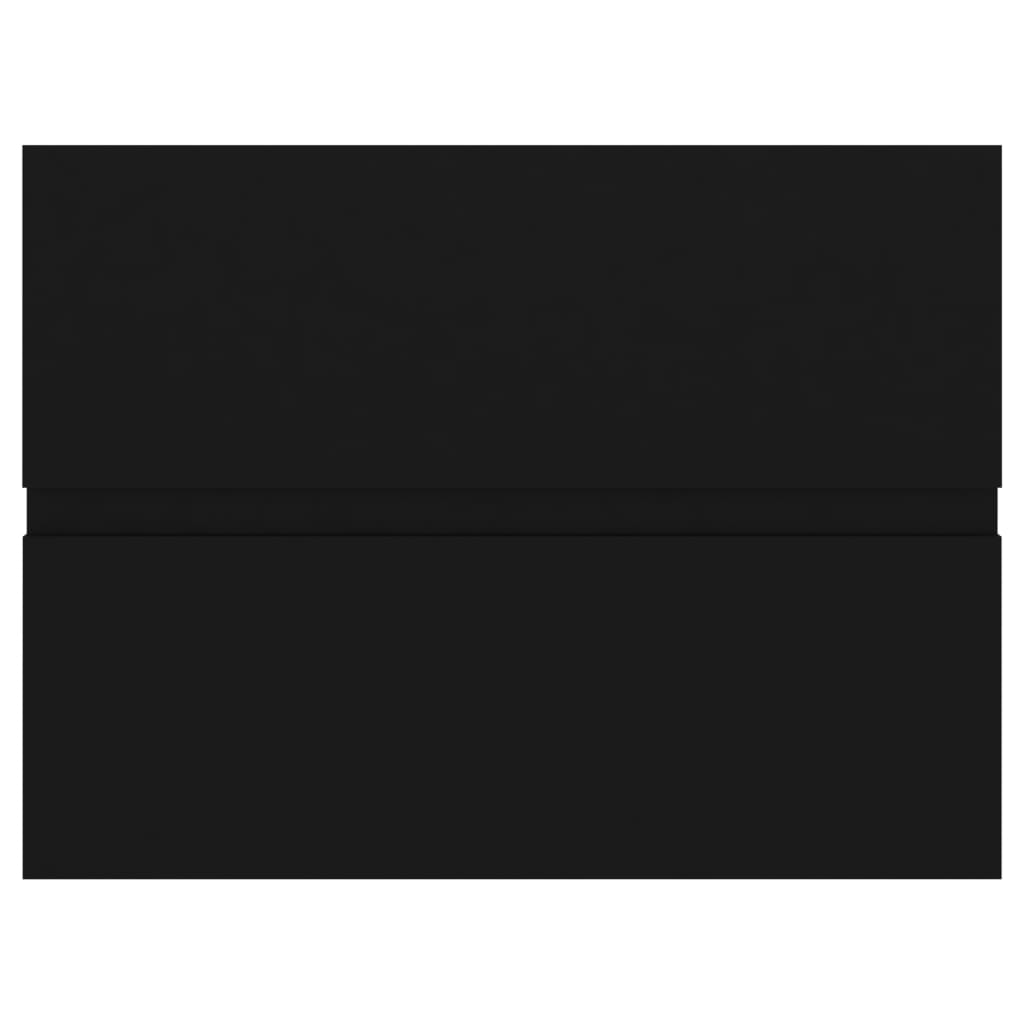 Waschbeckenunterschrank Schwarz 60x38,5x45 cm Holzwerkstoff