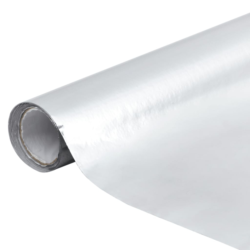 Selbstklebende Möbelfolie Hochglanz-Silbern 500x90 cm PVC