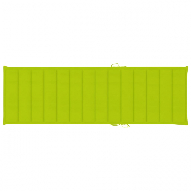 Sonnenliege mit Auflage Akazie Massivholz