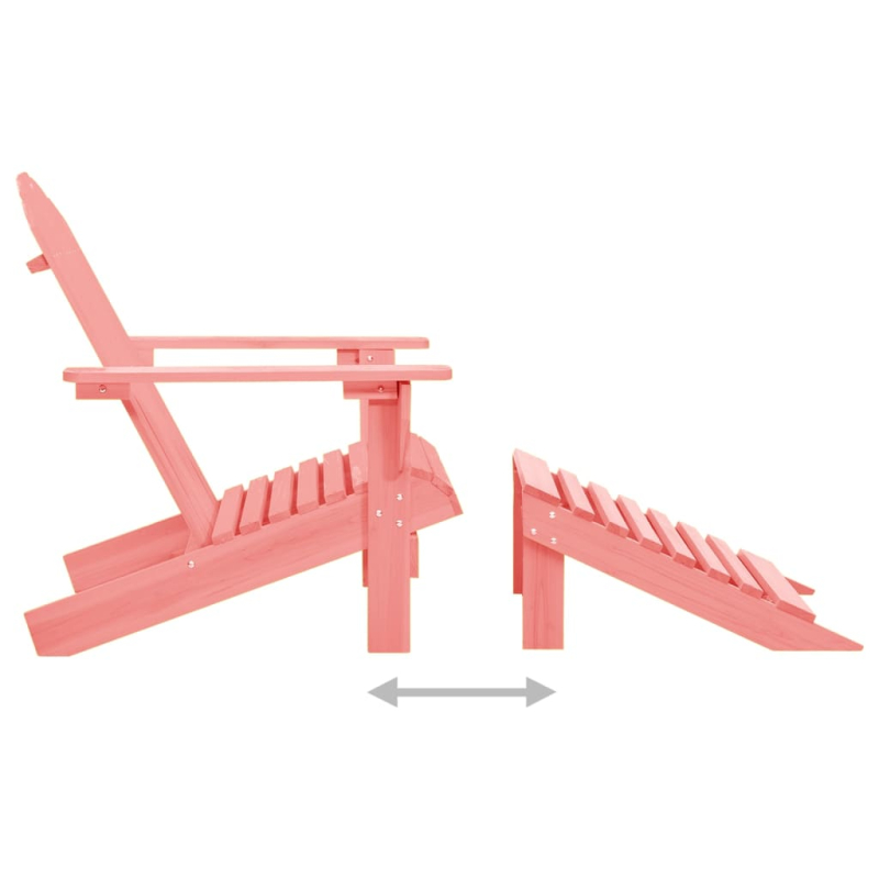 Adirondack-Gartenstuhl mit Fußteil Massivholz Tanne Rosa